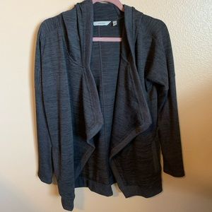 Athleta Blissful Open Front Cardigan, Charcoal, S